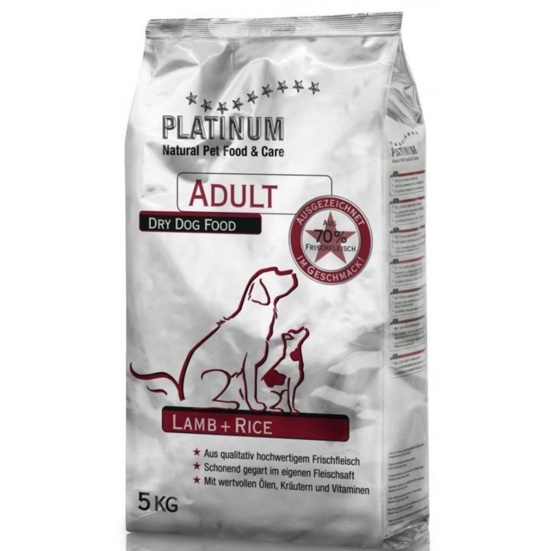 Platinum Natural Adult Lamb & Rice - JEHNĚČÍ S RÝŽÍ 5 KG